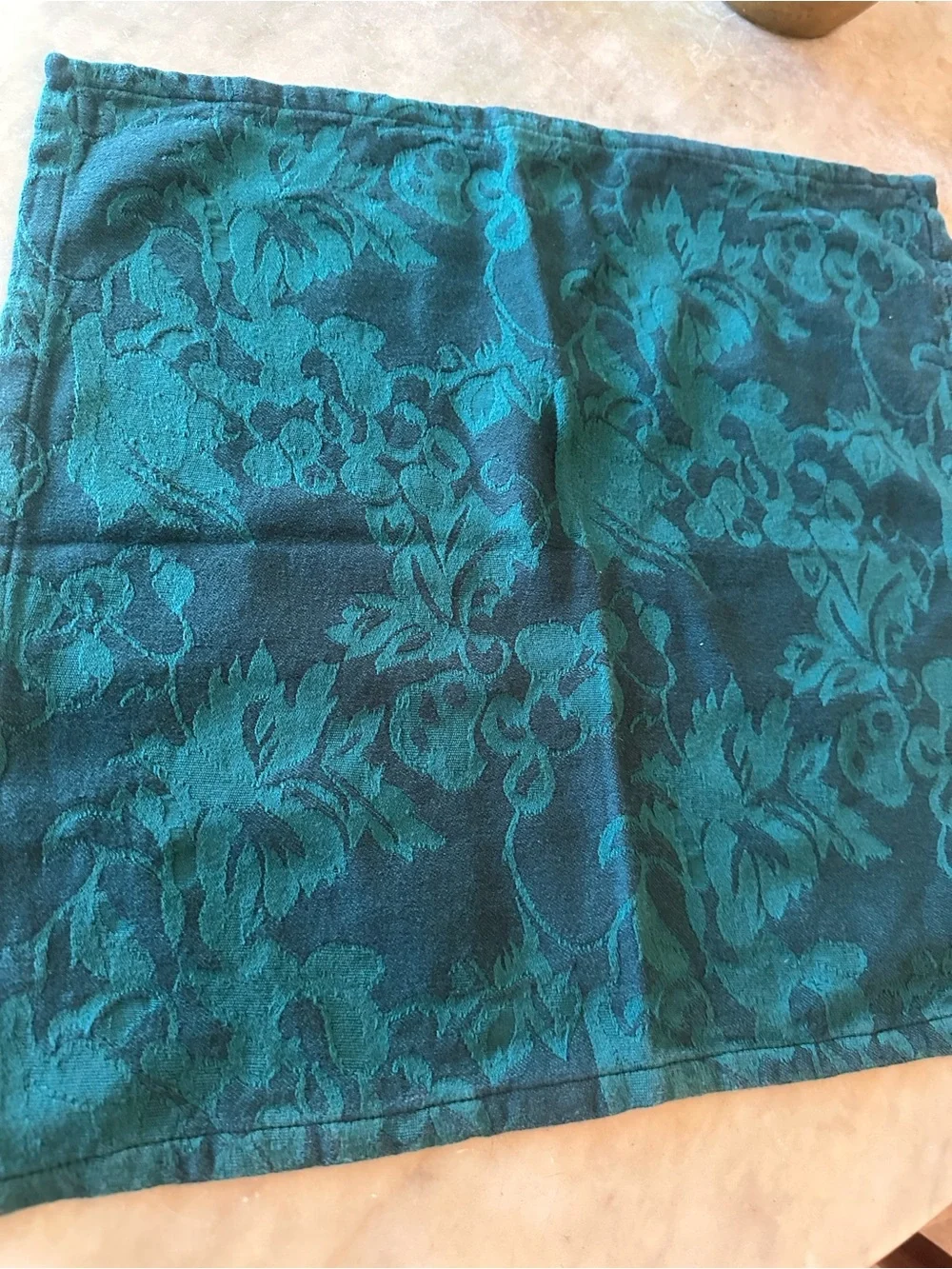 Crate&Barrel Teal Green Dinner Napkins (6)